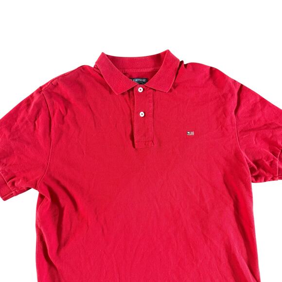Polo Jeans Co Ralph Lauren Red Polo Shirt Men’s Small S Flag Logo 100% Cotton - Picture 2 of 4